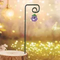 Piquet de jardin en résine d'elfe monstre violet lumineux pour décoration de paysage micro - Petite Taille (Avec Pieu) / Petit Esprit Lumineux Violet Avec Pieu