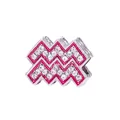 Rosa Wassermann-Sternzeichen-Charm mit funkelnden Strasssteinen für Armbänder - Wassermann(#1)