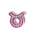 Atemberaubender rosa Emaille-Stier-Zodiac-Anhänger mit Kristallen für DIY-Schmuck. - Stier(#8)