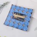 Pack of 25 small blue round unscented tea light candles for wedding and home use - Pack of 25 / Blue