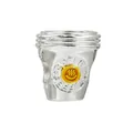 Silver coffee cup charm with yellow logo detail for DIY charm bracelets - Coffee Cup (B-39)