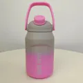 Pink-graue 316 Edelstahl-Sport-Isolierflasche mit Farbverlauf und praktischem Griff - 1000ml / Rosa