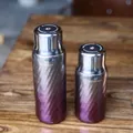 Bouteille isotherme en titane pur avec dégradé violet pour le voyage et le sport - 350ml / Rose Dégradé
