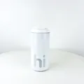 Minimalistischer weißer Edelstahl-Thermobehälter für Kaffee mit 'hi'-Druck - 500ml / Weiß