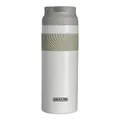 Premium 316 stainless steel vacuum insulated water bottle with flip-top lid for sports - 425ml / White
