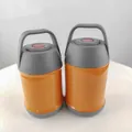 Par de recipientes térmicos portátiles de acero inoxidable naranja con asas grises - 450ml / Naranja