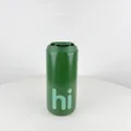 Tragbarer grüner Thermo-Kaffeebecher aus 304 Edelstahl mit schickem 'hi' Dekordruck - 500ml / Grün