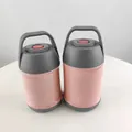 Tarro térmico rosa para alimentos con asa de transporte gris - 450ml / Rosa