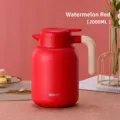 Cafetière thermique isotherme de 2000ml en acier inoxydable couleur rouge pastèque - 2000ml / Rouge pastèque