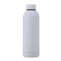 Matte white 304 stainless steel insulated water bottle for outdoor and sports use - 500ml / White