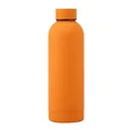 Insulated matte orange stainless steel water bottle, durable leak-proof sport flask - 350ml / Vibrant Orange