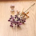 Elegant dark purple artificial berry fruit branch for home and wedding floral decor - Short Rod / Purple