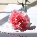 Elegant pink silk cloth carnation artificial flower with long stem for home decoration - Light Pink
