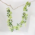 Realistische kunstmatige witte blauweregen slinger voor huis en bruiloft wanddecoratie - Groen
