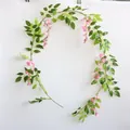 Kunstmatige roze blauweregen bloemrank voor bruiloft en huisdecoratie - Lichtroze