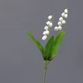 Elegant white artificial lily of the valley flower spray for home decor and wedding use - 1 Piece/Pack / White