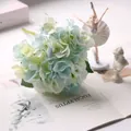 Soft blue and green faux hydrangea bouquet for elegant wedding or home table decoration - Light Blue