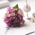 Exquisite purple and pink artificial hydrangea bouquet for wedding and home decoration - Purple