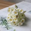 Macro detail of artificial white daisies for home decoration and wedding photography - White