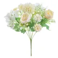 Dettaglio del bouquet di fiori artificiali con peonie bianche e ortensie - Peonie colorate (Bianco)
