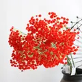 Detailed view of vibrant red artificial baby's breath flowers for home decoration - Soft Red