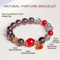 Naturstein-Armband mit Perlen aus rotem Achat, Obsidian und grauem Mondstein - 10mm / 10mm Natürliches Obsidian Armband