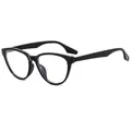 Elegante montura de gafas ojo de gato negra con lentes anti-luz azul para moda retro mujer. - Marco Negro Bloqueo Luz Azul