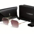 Stylish square metal frame sunglasses with gradient lenses and premium gift box. - With Box / Gold Frame Gradient Tea Lens
