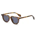 Klassieke retro cat-eye zonnebril met luipaardprint en donkere glazen voor unisex - Schildpad Frame Zwart Grijze Lenzen
