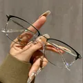 Klassieke vintage retro leesbril in zwart en zilver met blauwlichtfilter voor dames - Vlak Glas +0 Graad / Zwart Zilveren Montuur