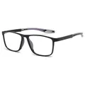 Comfortabele ultralichte sportleesbril met blauwlichtfilter en antislip montuur - 3.50 Dioptrie / Zwart en Grijs