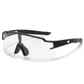 Gafas de ciclismo para deportes al aire libre con lentes transparentes y montura negra - Marco Negro Anti-luz Azul