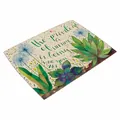 Placemat met tropische plantenprint en inspirerende quote voor luxe tafeldecoratie - Inspirerende Quote Plant (7801-1) / 32*45cm
