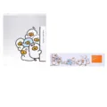 Large food-grade slider storage bag with cute Blue Duck cartoon duck illustration - 10 Pieces/Pack / L