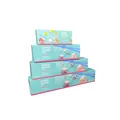 Four boxes of assorted teal zipper slider food storage bags for refrigerator fresh-keeping - Slider Storage Bag / Medium (20 Pieces/Pack)
