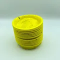 Premium stack of yellow disposable vomit bags for travel and motion sickness relief. - 1000ML / Yellow