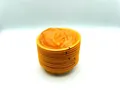 Stack of yellow portable disposable vomit bags for car travel and motion sickness - 1000ml / Orange
