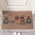 Alfombra de entrada absorbente de diatomeas marrón con estampado de cocina retro - Cocina de Amor / 40cm*60cm