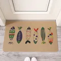 Alfombra antideslizante de tierra de diatomeas con patrones de peces de colores para entrada - Peces abundantes cada año / 40cm*60cm