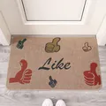 Alfombrilla antideslizante de tierra de diatomeas con texto Like y patrón de pulgares - Pulgar arriba / 40cm*60cm