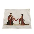 Tovaglietta rettangolare in lino con illustrazione di matrimonio tradizionale cinese per la tavola - Matrimonio Cinese Tradizionale Hanfu (7702-2) / 32*45cm