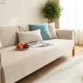 Moderna funda de sofá beige de color sólido minimalista para la sala de estar - 50x70cm / Beige
