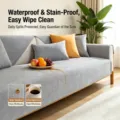 Funda de sofá gris impermeable para mascotas y protección contra las manchas hogar - 50x70cm / Gris claro