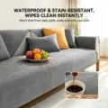 Funda de sofá gris impermeable, protector de muebles resistente a arañazos y manchas - 50x70cm / Gris oscuro