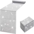 Runner da tavola disco a specchio argento, piegato per decorazioni di feste e nozze - 30cm*120cm / Argento