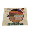 Tovaglietta in cotone e lino colorata astratta per decorazione della tavola casa - Tema Scienza Arte Creatività (7702-4) / 32*45cm