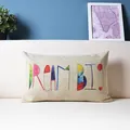 Rechteckiger Lendenkissenbezug mit buntem Dream Big Kunstdruck für das Sofa - Bunte Buchstaben Dream Big Stil (M3080-1) / M3080-1