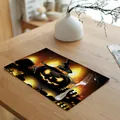 Halloween pumpkin placemat for dining table decoration with Jack-o'-lantern design - Style 8 (20001-8)