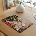 Christmas cotton table placemat featuring cute dog and holiday tree pattern design - 32x45cm / Style 5 Jack Russell Terrier