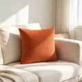 Zachte oranje corduroy decoratieve kussenhoes voor bank en interieur in moderne stijl - 50*30cm (Enkele Hoes Zonder Vulling) / Oranje